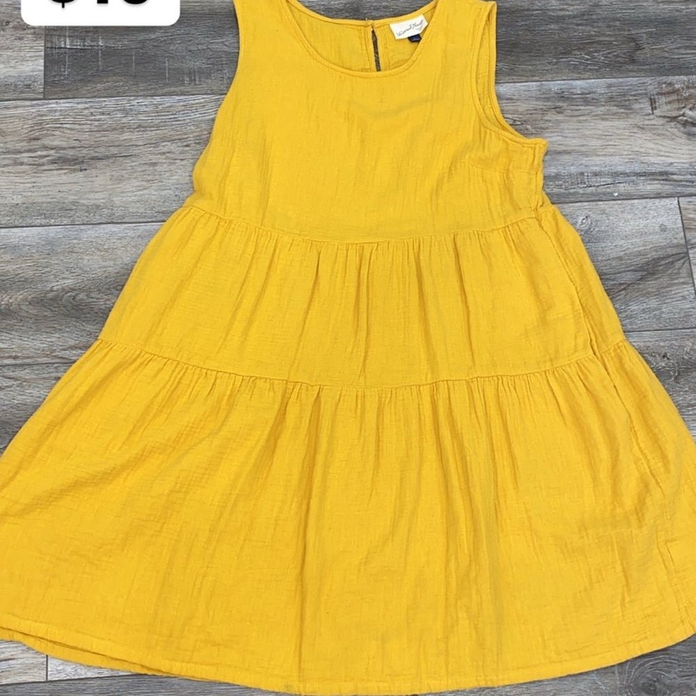Yellow tank top dress